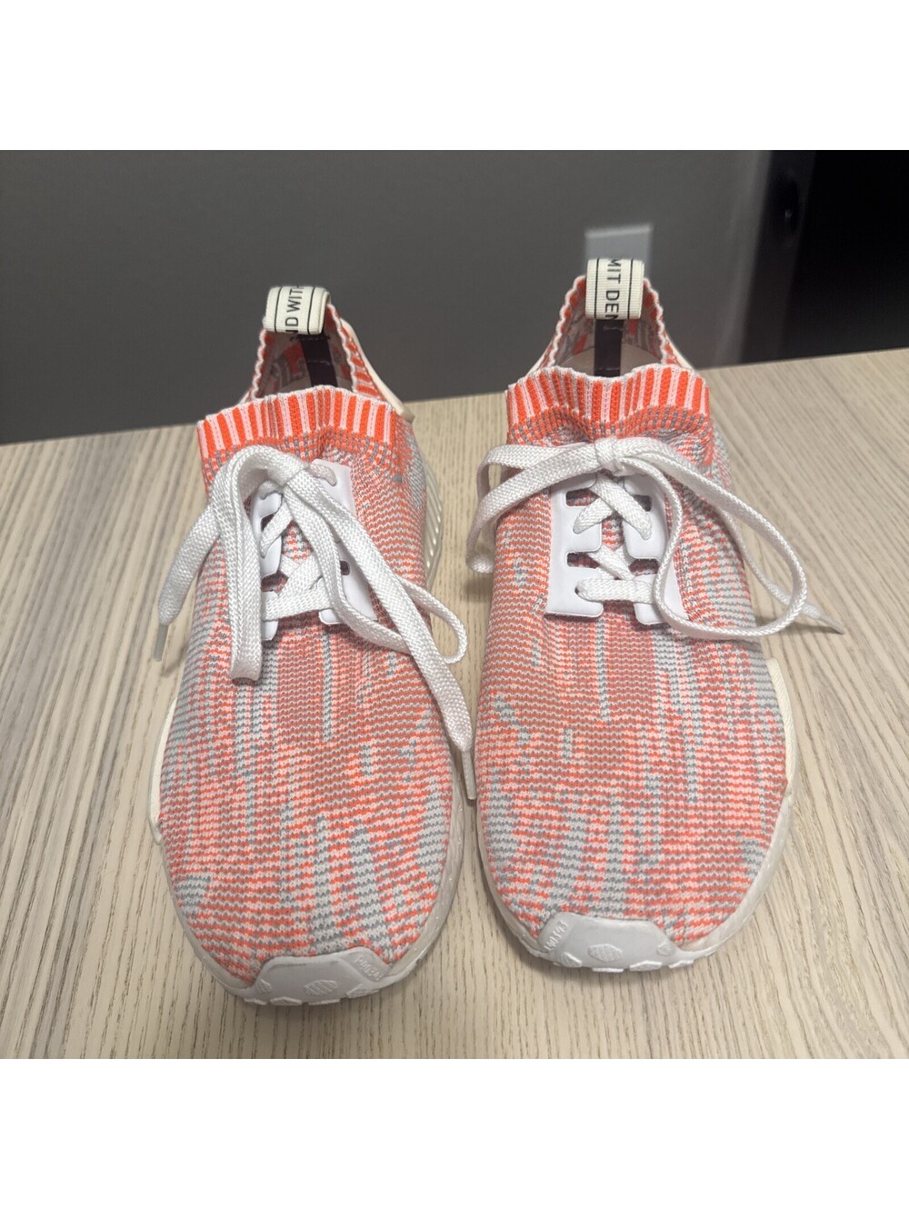 Adidas NMD_R1 Primeknit Boost Shrimp🔥RARE COLOR🔥 Men’s Size 7.5